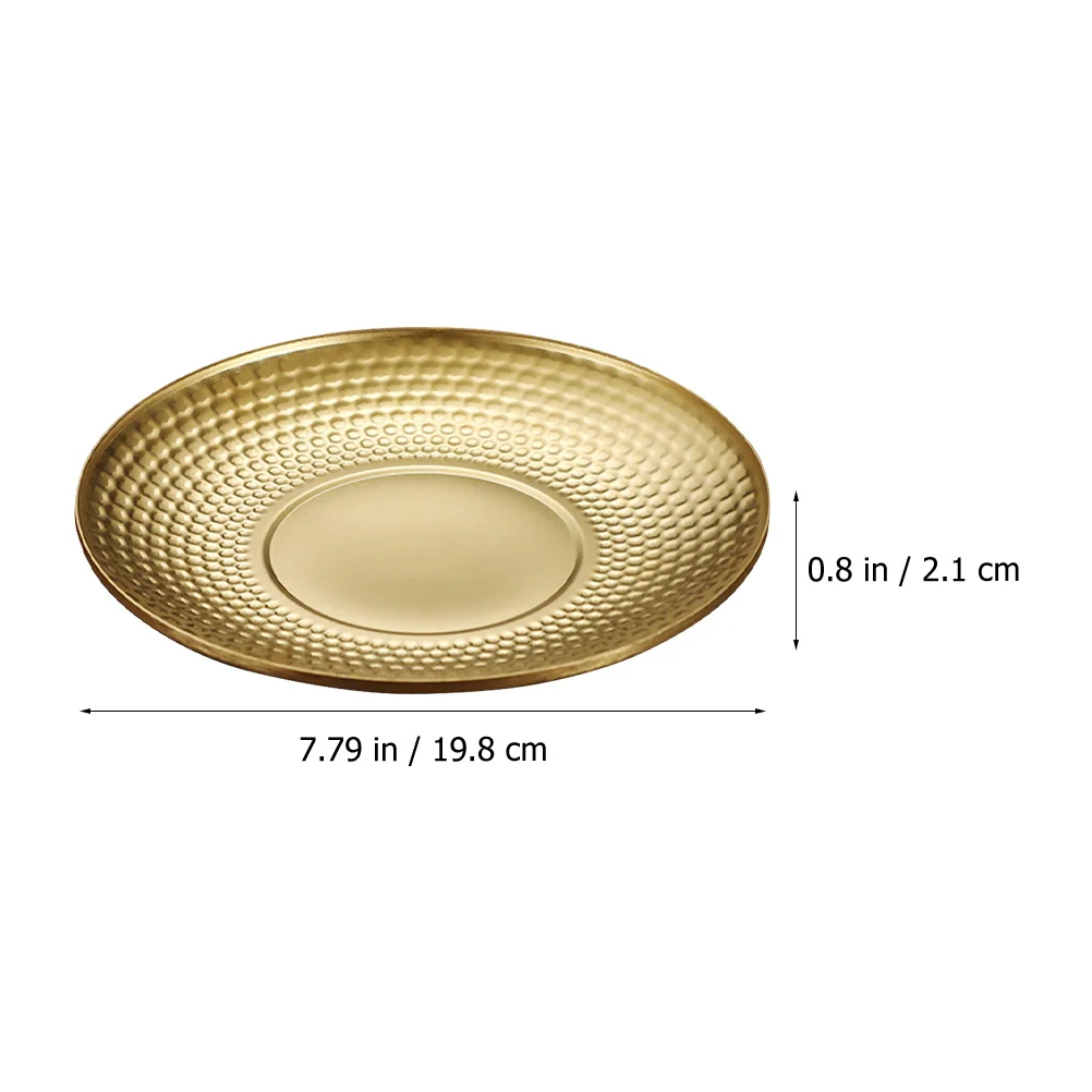 

Поднос для сервировки фруктов, круглая обеденная тарелка из нержавеющей стали, креативная тарелка для закусок и десертов, обеденная тарелка