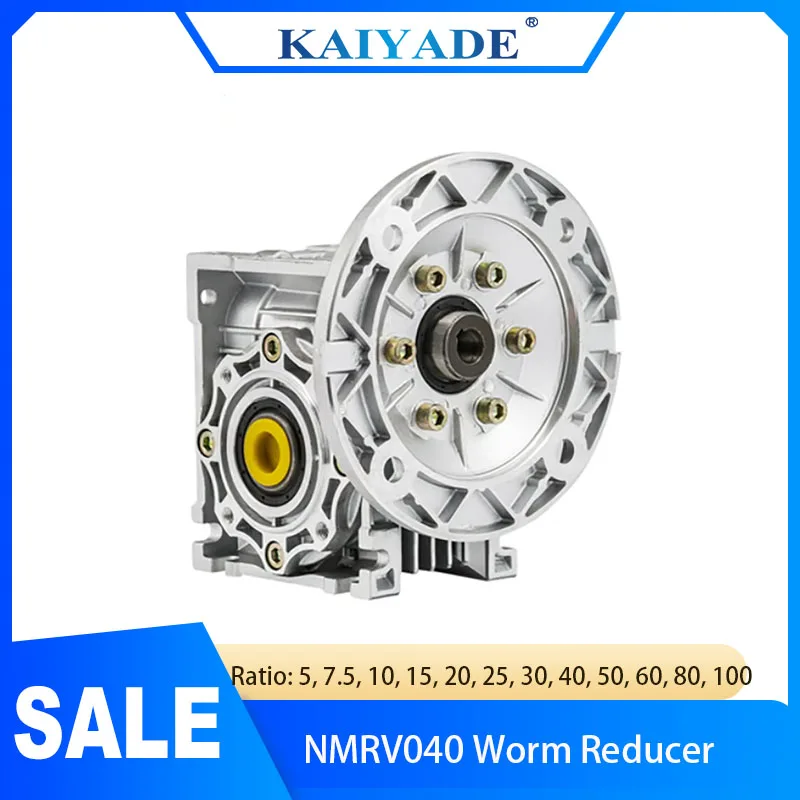 

Round Flange NMRV040 Worm Reducer Ratio 5:1 80:1 Input Hole Diameter 9mm 11mm 14mm Output RV040 Turbo Gearbox Speed NEMA34 Motor