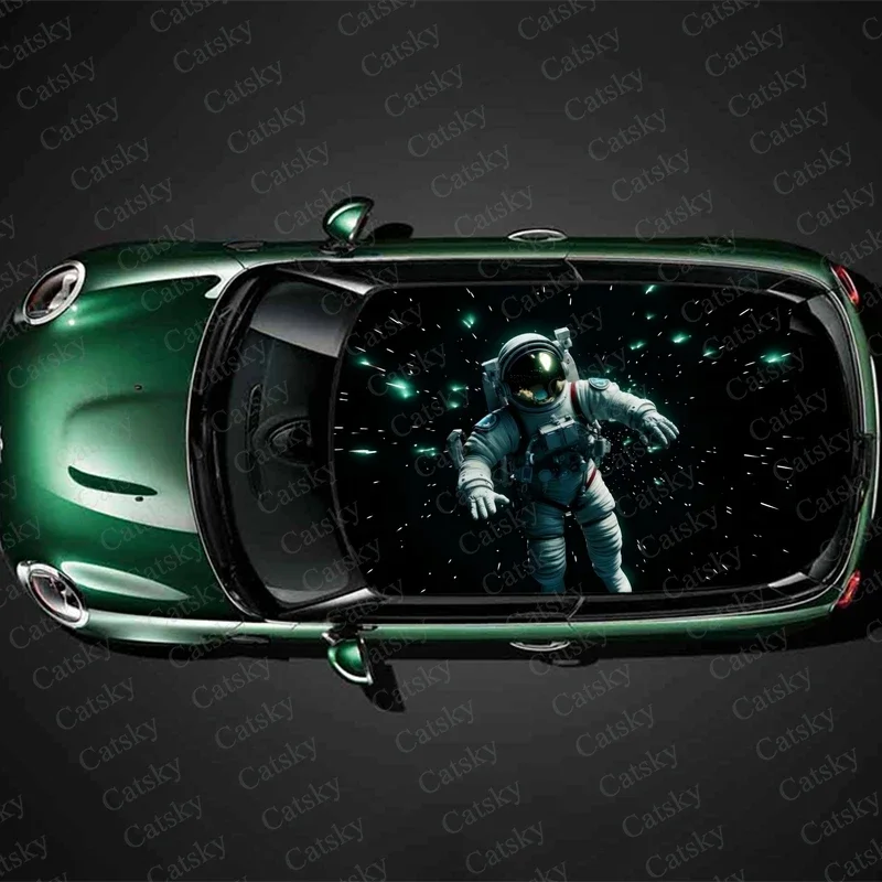 

astronaut starry sky Car sticker decal roof sunroof decorative sticker vinyl film modified self-adhesive car sticker decal