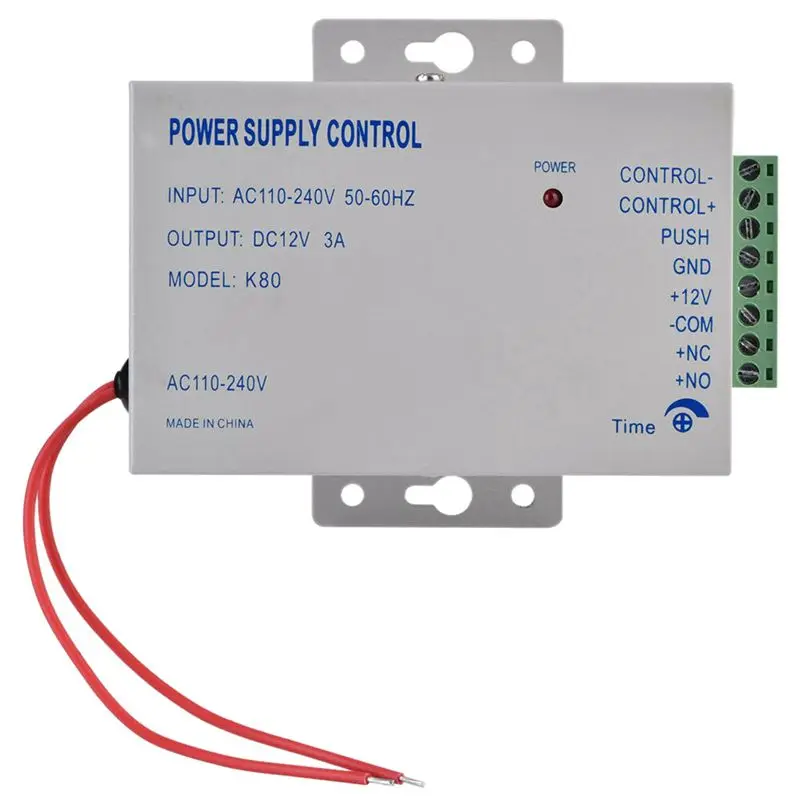 

2X K80 Door Access System Electric Power Supply Control DC 12V 3A Miniature Power/Electric Lock Power