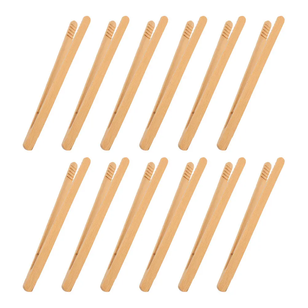 

12Pcs Fine Motor Montessori Bamboo Tweezers for Toddlers Bead Sorting Sensory Bin Tools Preschool Activity Montessori Tool Set