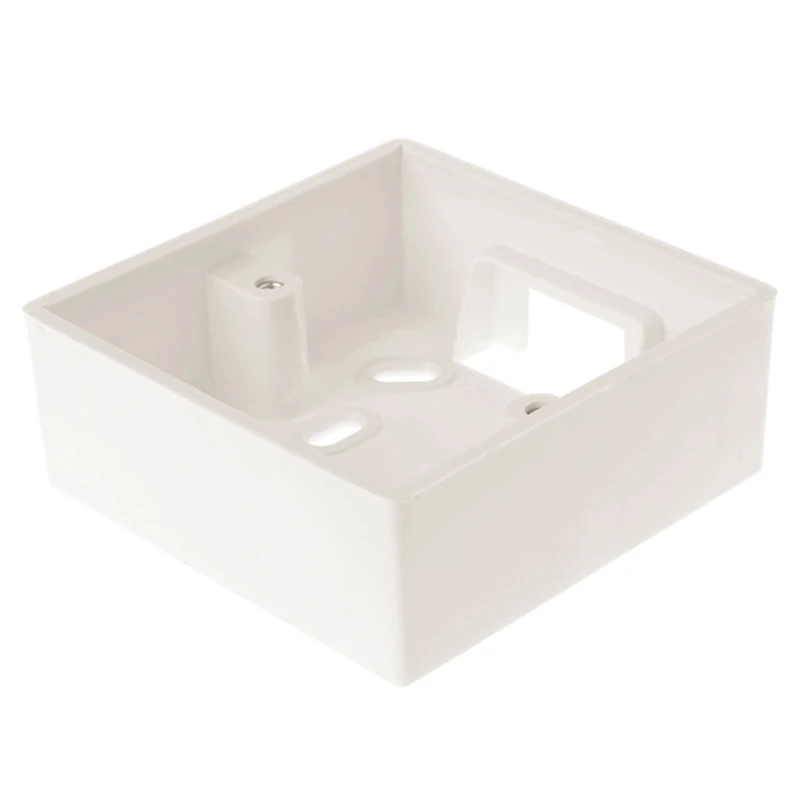 86 Type PVC Junction Box Wall Mounted Switch Socket Base Surface Mount Electrical Outlet White PVC for Protection Cover