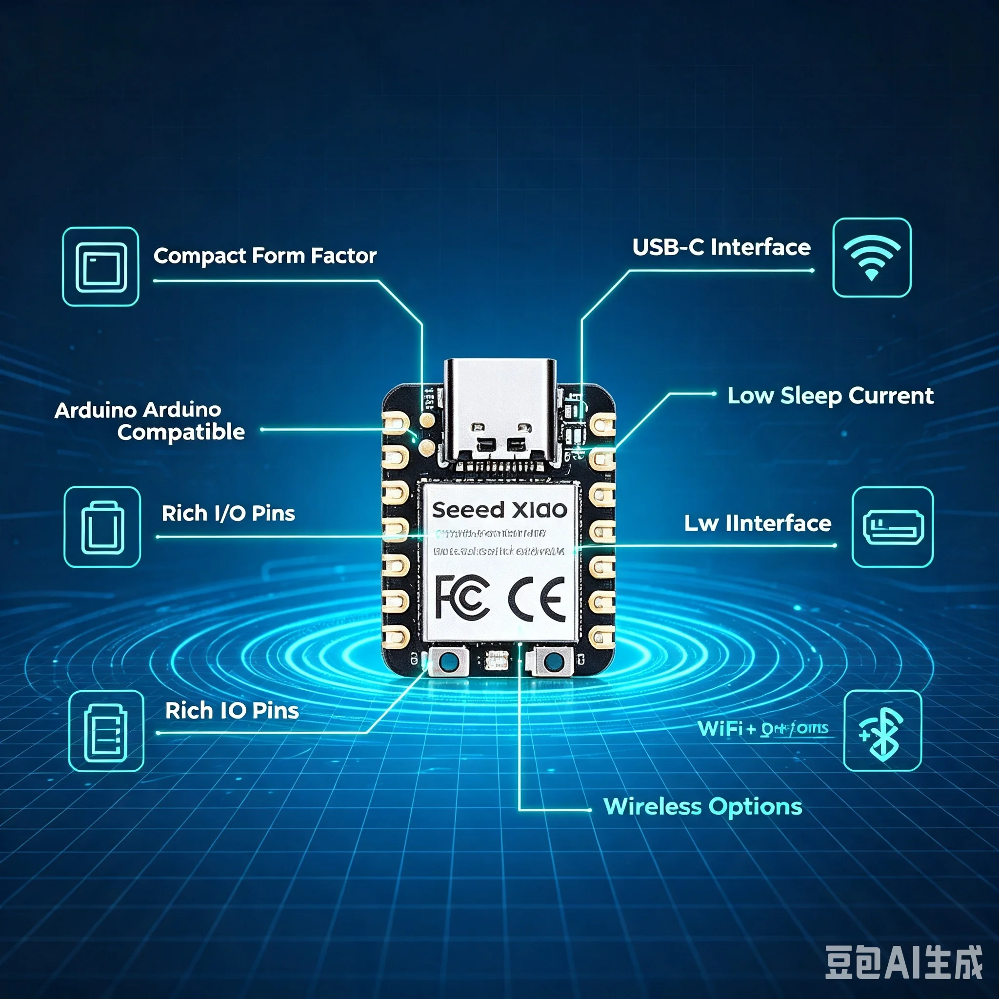 Seeed XIAO Series Development Board RP2040 ESP32C3 nRF52840 Arduino Compatible Compact Low Power IoT  Wearable Maker Starter Kit view 4
