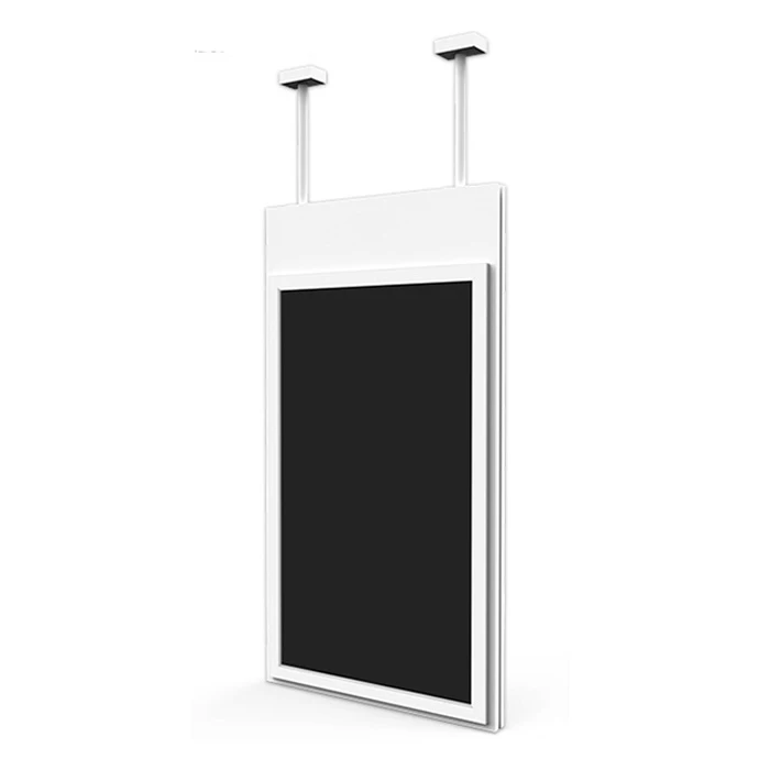 Pemutar Video Loop Digital LED LCD 55" Inci Dua Sisi Terang Tinggi untuk Pemasangan di Langit-langit Atap untuk Tampilan Jendela Komersial