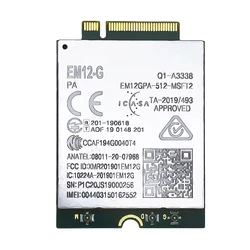 Quectel EM12-G EM12 LTE-A Cat12 Tech LTE-FDDB1/B2/v1./ B4/B5/B7/B8/B9/B12/B13/B14/B17/B18/B19/B20/B21B25/B26/b28/B29/B30/B32/B66