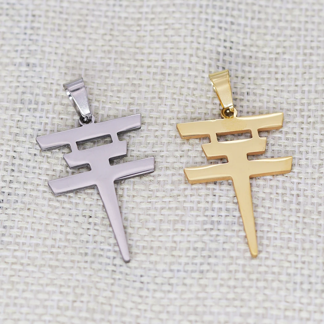 

5PCS DIY Stainless Steel Charm Pendant Bill Kaulitz Symbol Tokio Hotel Gift For Women Men Geometric