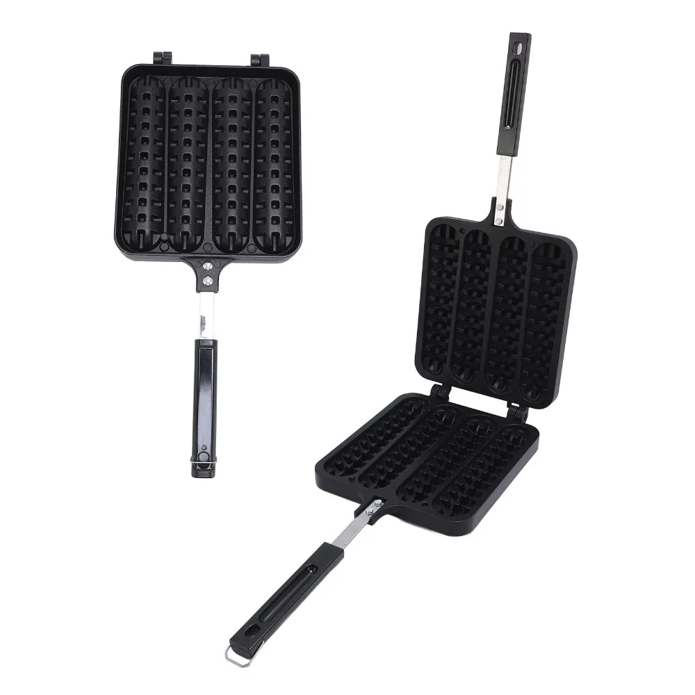 Aluminum Alloy Sausage Grill Pan Detachable Nonstick Sausage Cooking Pan Even Heating Oil Overflow Prevention Hot Dog Grill Pan