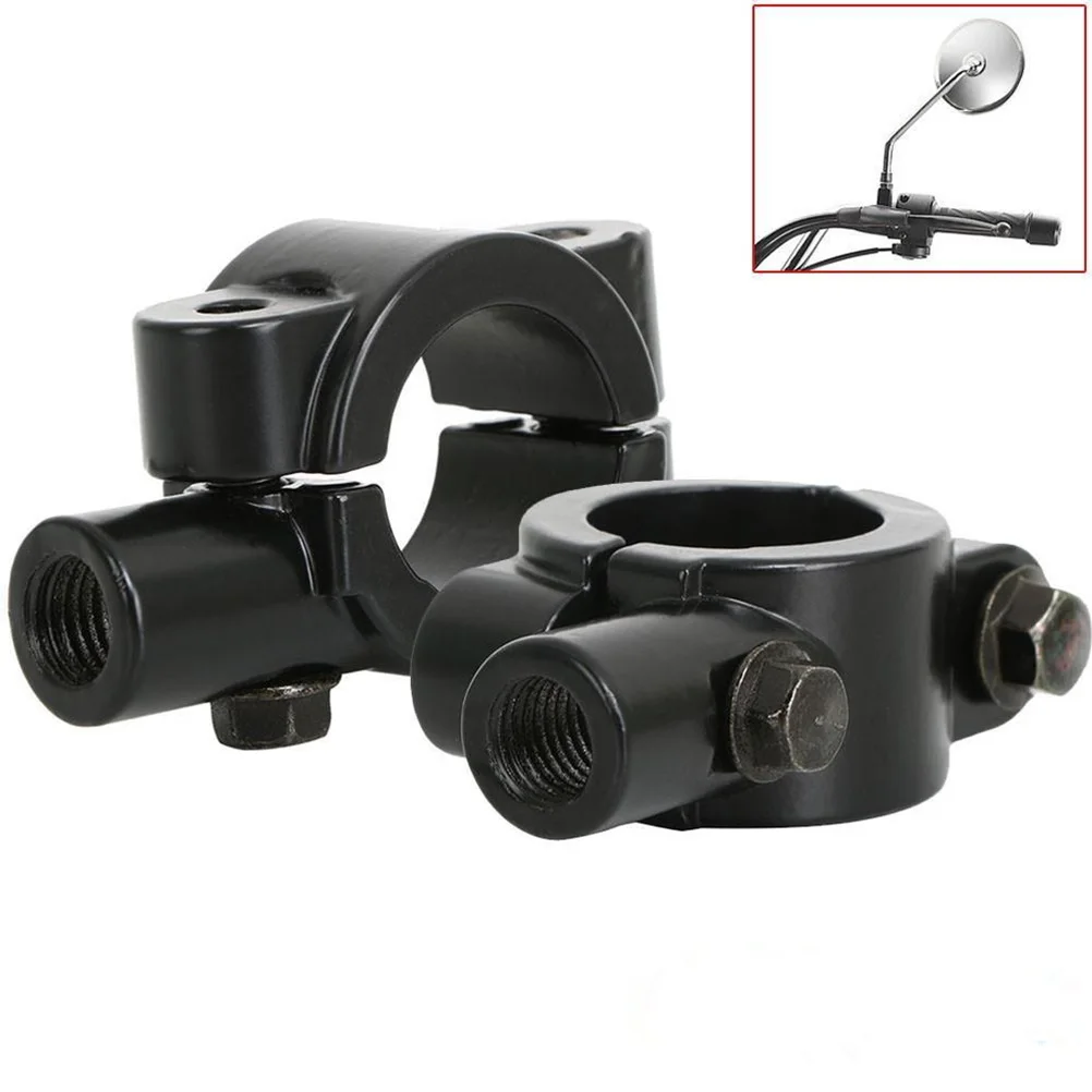 

2pcs 10Mm Mount Motorcycle Handlebar Mirror Mounts Mount Motorcycle Handlebar Mirror Clamps Clamp 7/8\