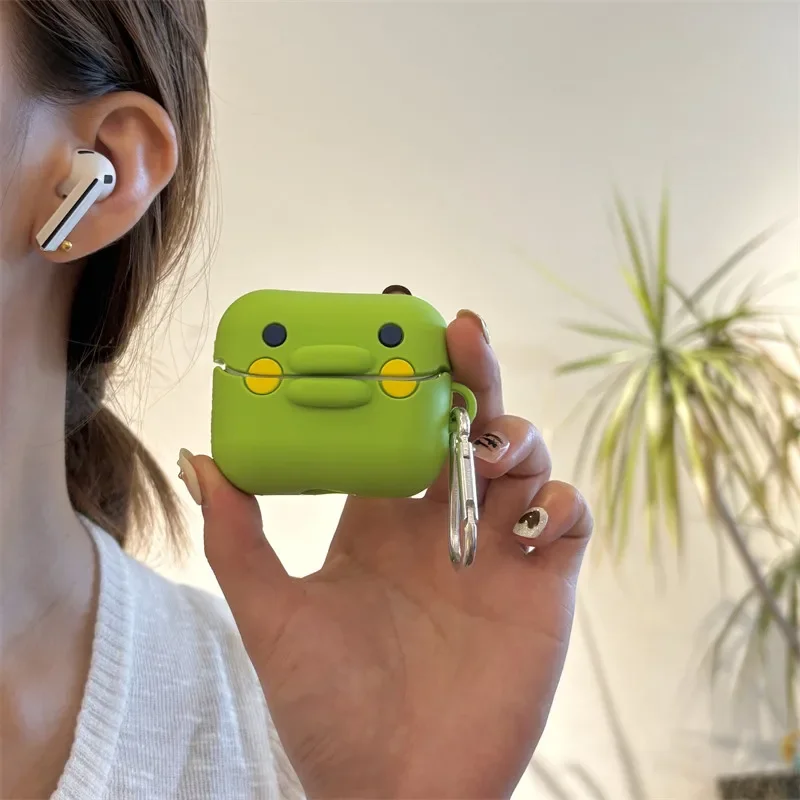 

Cartoon Bot Sausage Mouth Earphone Protective Cover for Samsung Galaxy Buds 3 Soft Silicone Headphone Case for Galaxy Buds 3 Pro