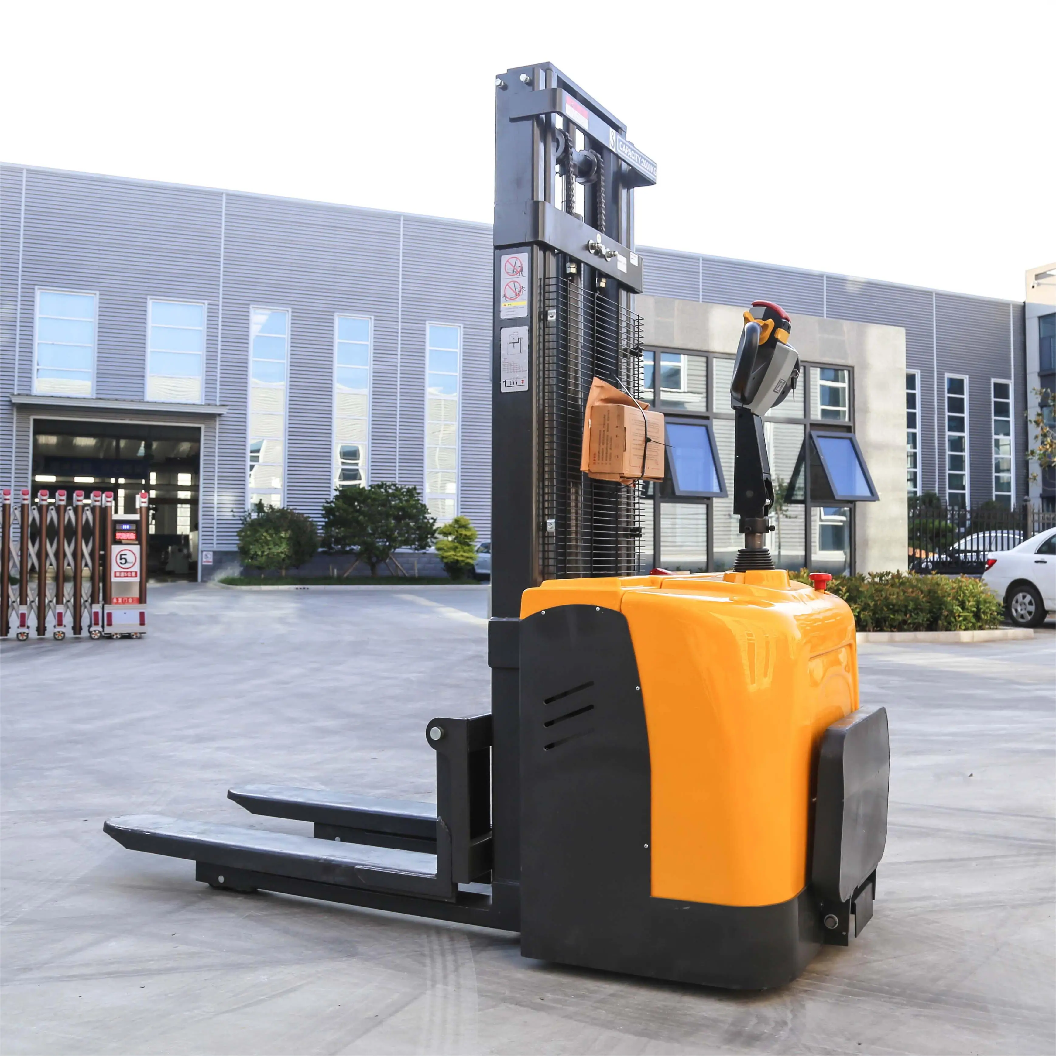 Lifting Semi Electric Stackers Pallet Stacker Walking Type Electric Stacking Truck Forklift