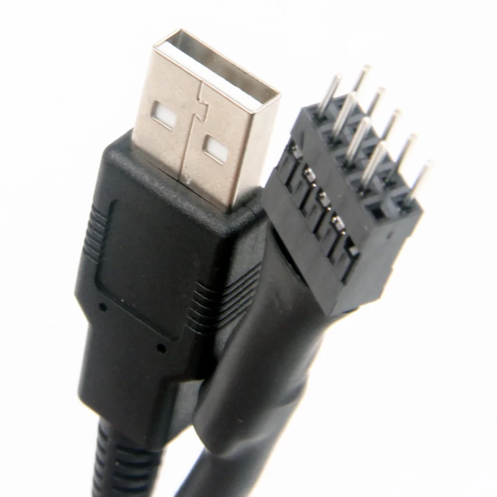

9Pin Male to External USB A Male PC Mainboard Internal Data Extension Cable 20cm