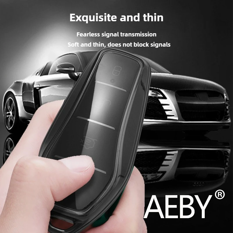 

AEBY For BYD Seal U DM-i 2020-2025 Transparent Key Fob Cover, Smart Remote Control Shell Case, Protector Skin Wrap Accessories