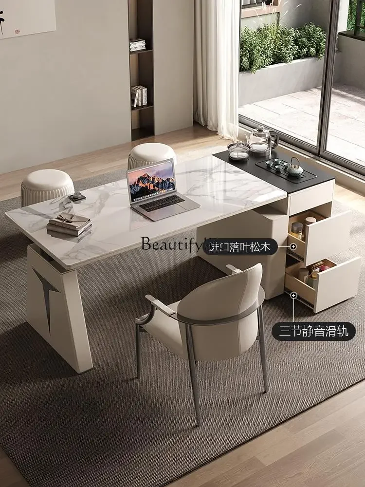 

yj19 Living Room Home Use Adjustable Rock Slab Desk Balcony Tea Table Integrated Dual-use