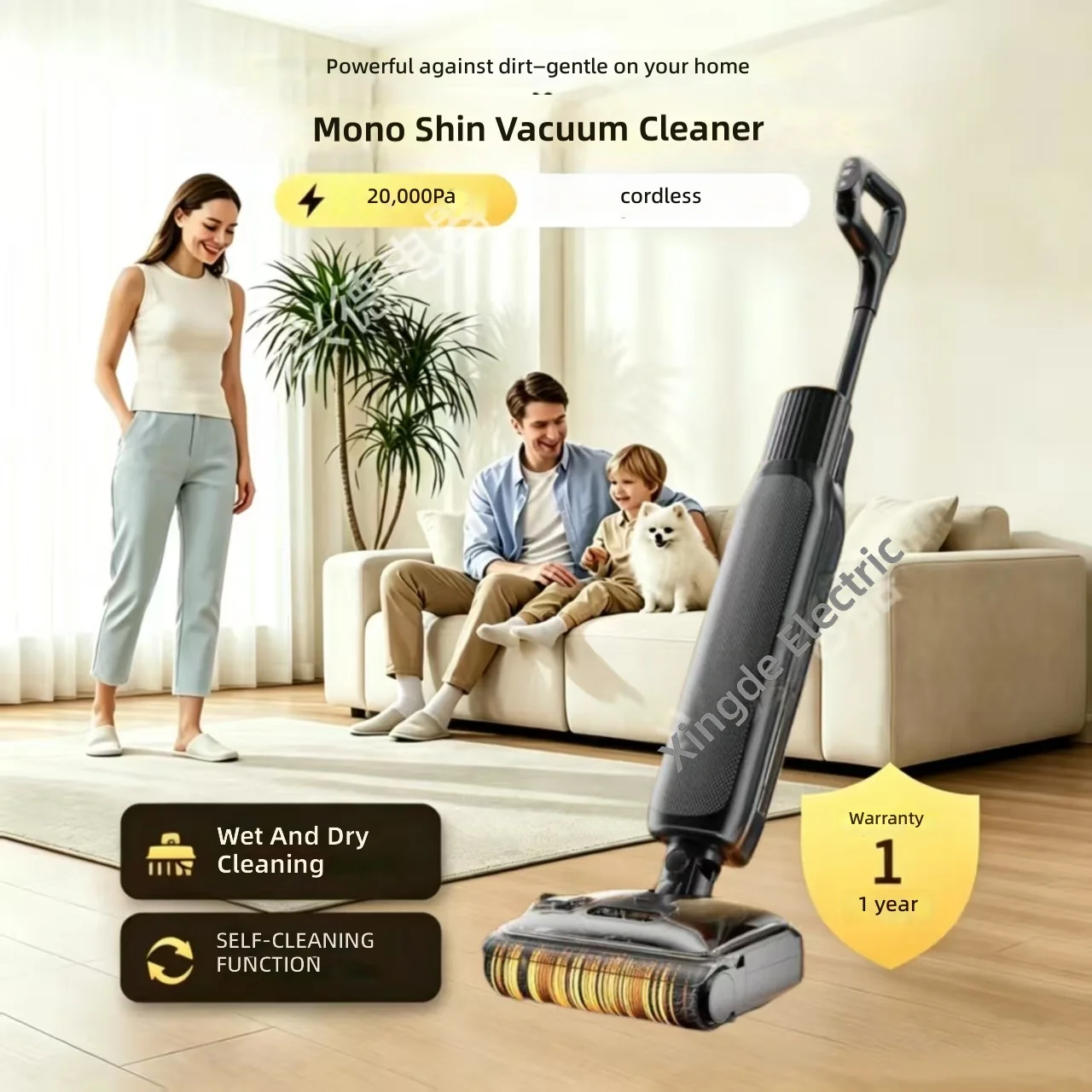 Multifunctional Floor Cleaner, 2 in 1 Mopping and Vacuuming, Fully Automatic Smart Home Cleaning Machine