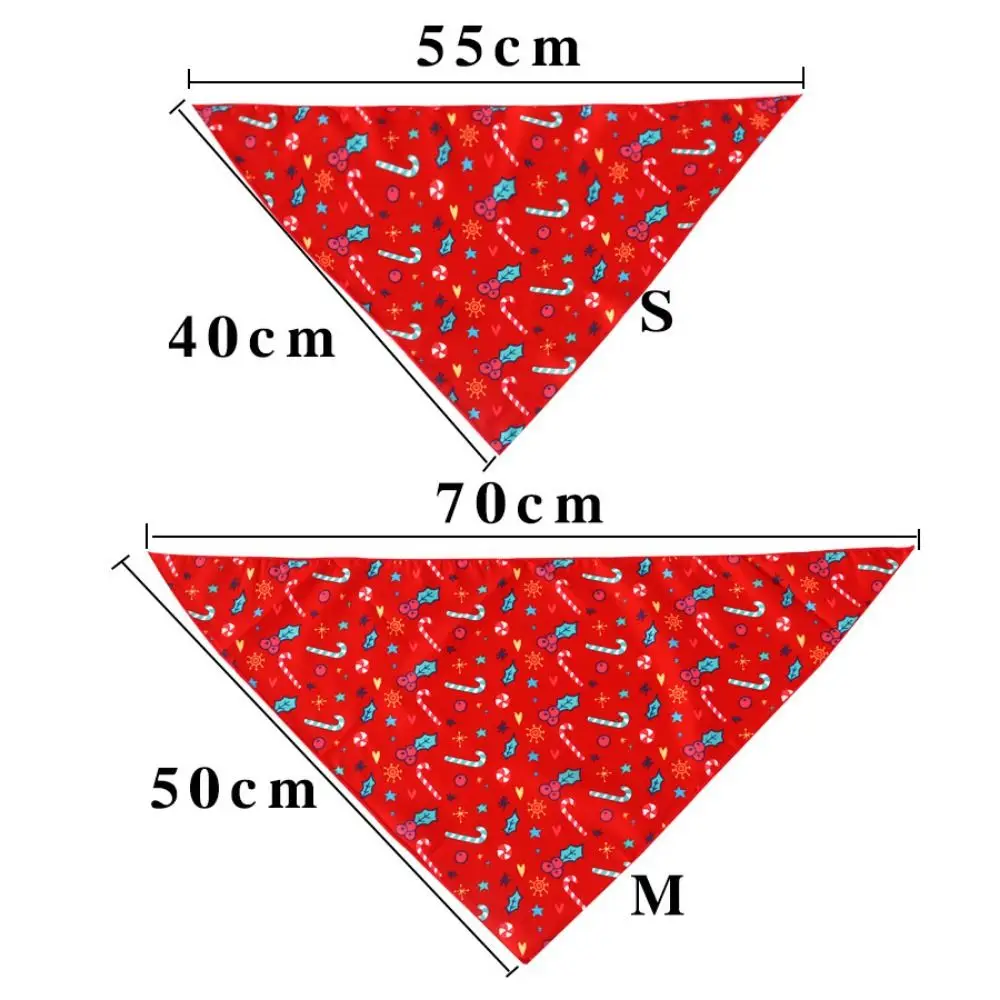 2Pcs Cute Kitten Dress Up Accessories Christmas Tree Bat Triangle Scarf Cat Christmas Bib Hat Set Santa Claus Felt Dog Headwear