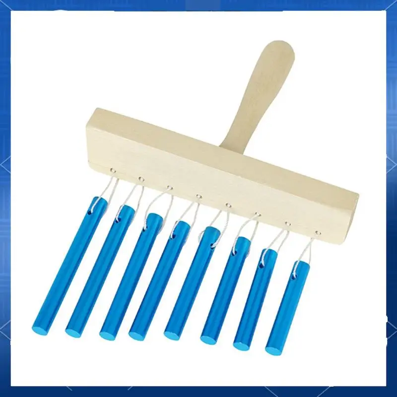 

Single Row Aluminum Musical Percussion Wind Chime With Mallet Children Kids Music Instrument Durable (Blue)