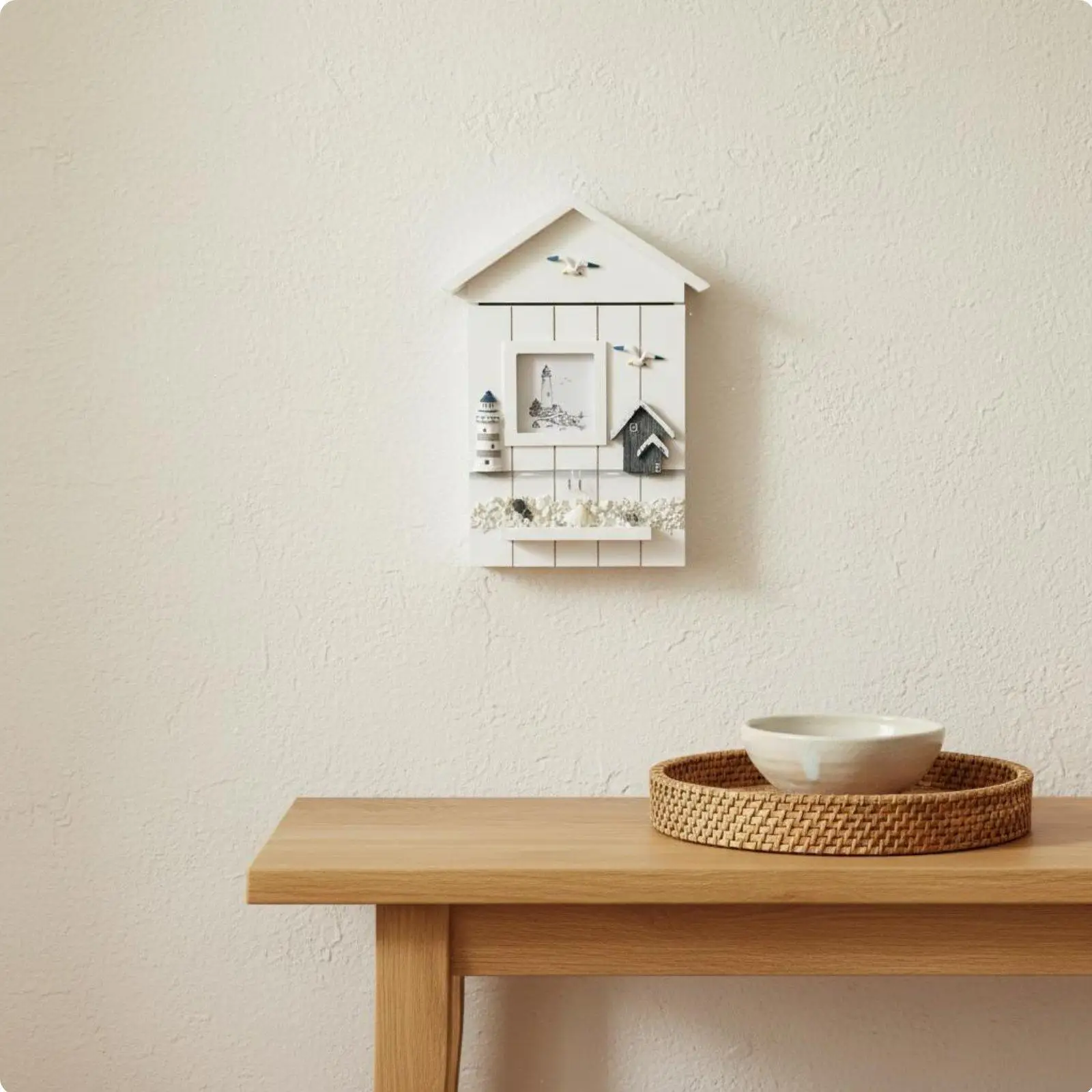 House Shaped key storage box Rustic Finish Wall Mounted key storage box Space