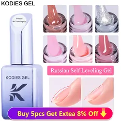 KODIES GEL Self Leveling Gel Nail Polish UV/LED Semi Permanent Varnish French Manicure Gellak 15ML Rubber Base Top Coat for Nail