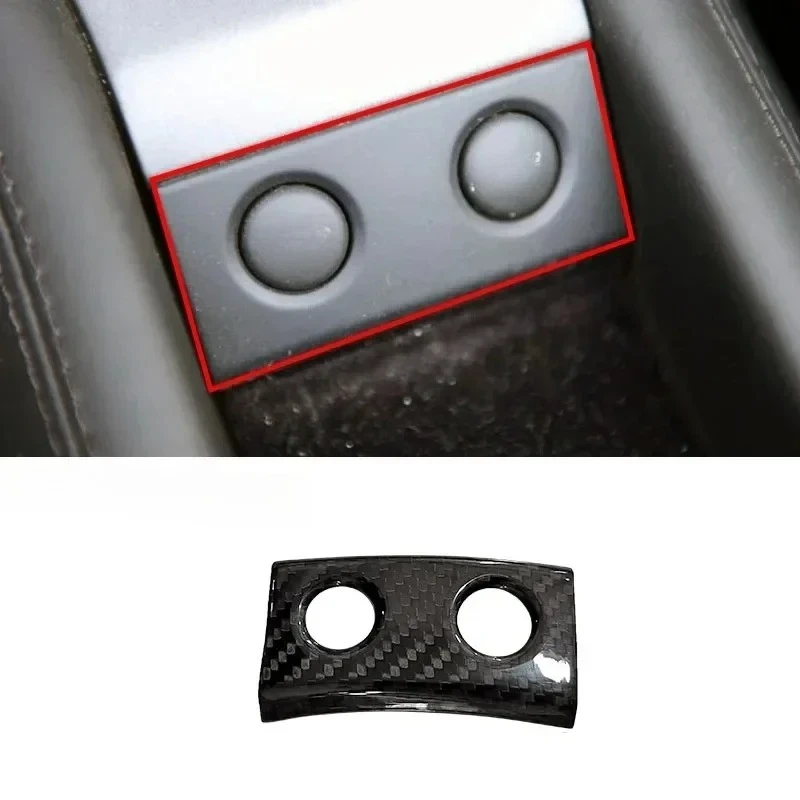 

For Ferrari 458 Real Dry Carbon Fiber Auto Rear Door Trunk Switch Button Frame Cover Sticker Interior Accessories 2011-2016