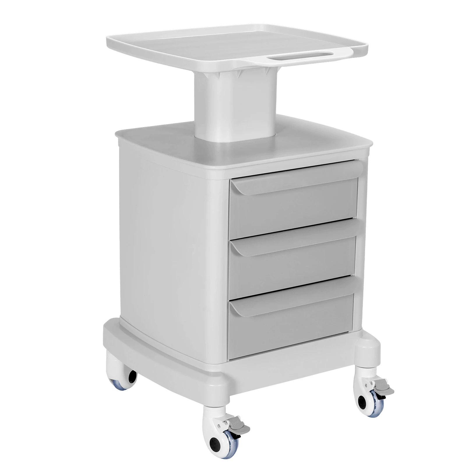 

Lab Utility Cart with 3 Drawers 4 Wheels Beauty Storage Utility Cart 66 LBS Load for Hospital Clinic Salon Spa Office Bedroom