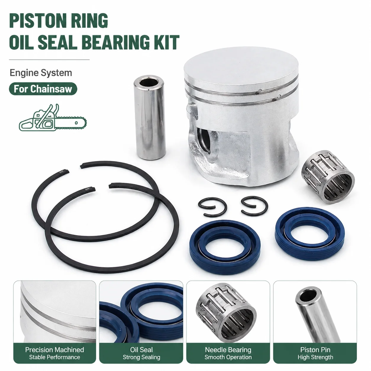 Kit Pistone 47mm con Anello, G - Stihl Chainsaw Ms311 recensione e prezzo