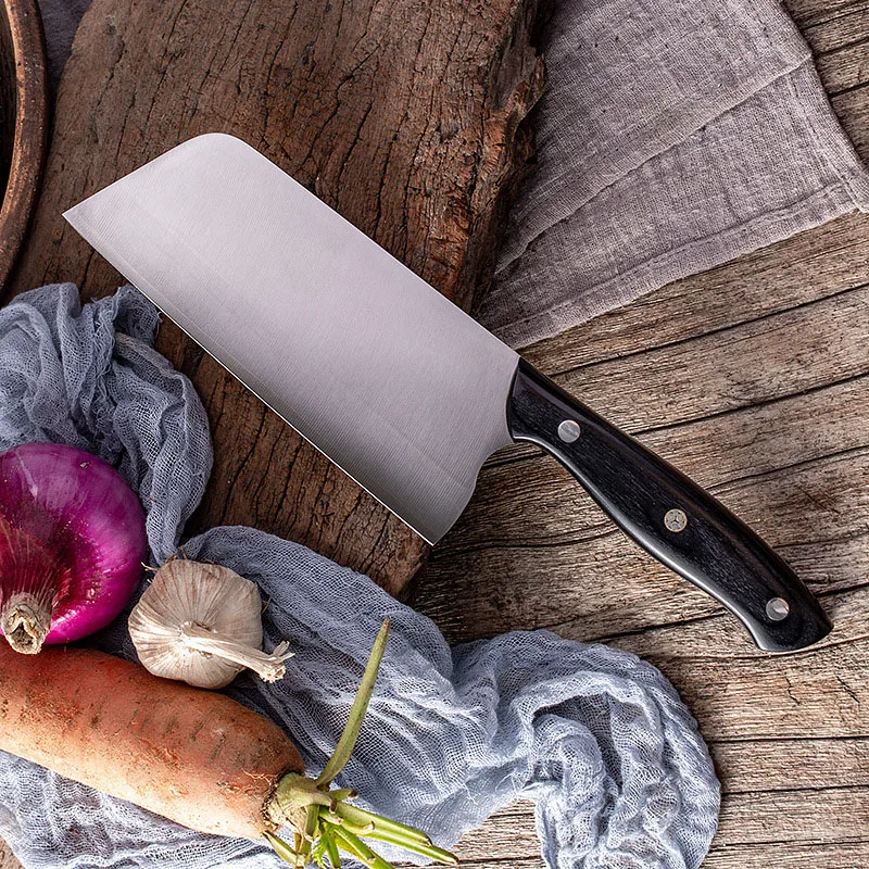 

Chinese Kitchen Cleaver Knife Traditional Forged Knife High Carbon Steel Slicing Knife Fish Meat Vegetables Cutlery Cooking Tool