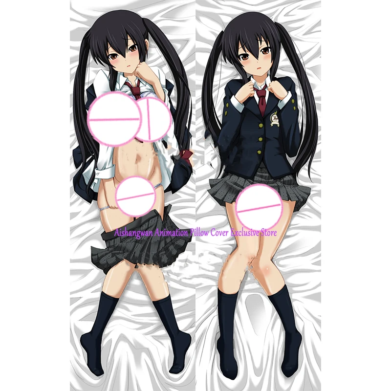 Dakimakura Anime Pillow Cover Azusa Nakano Double Sided Print 2Way Cushion Bedding Festival Gifts Gifts