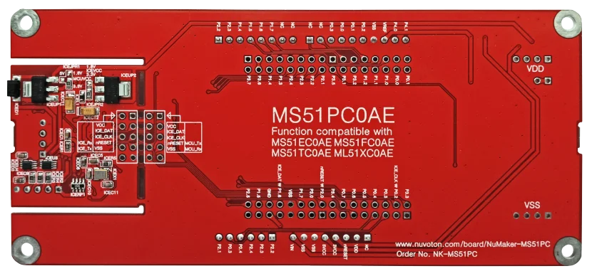 NuMaker-MS51PC 【 Nuvoton ใหม่ Tang 8051 Microcontroller Development Board