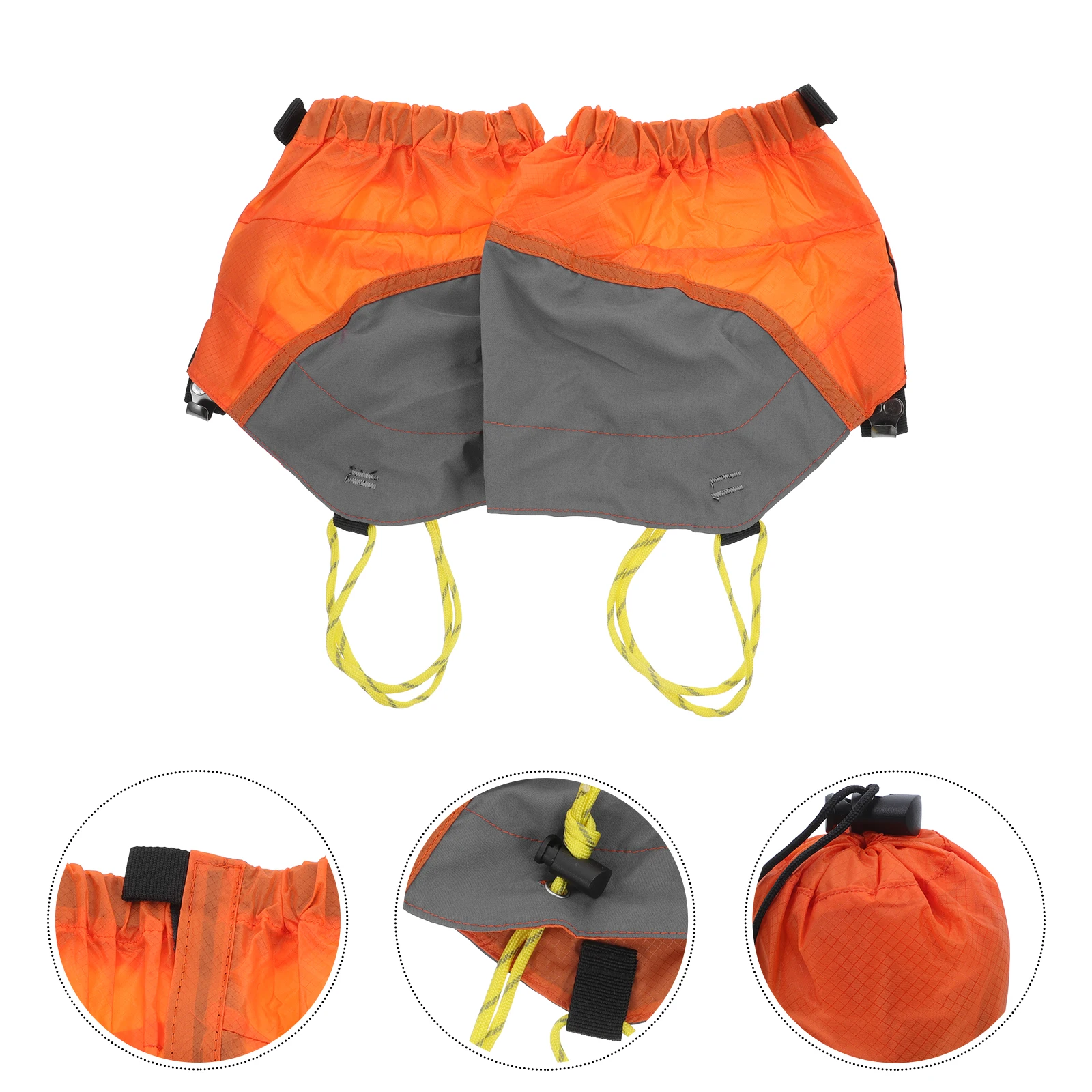 

Waterproof Gaiters for Hiking Boot Ankle Running Women Men Orange Anti Snow Mosquito Leg Guards Elastic Cord Snap