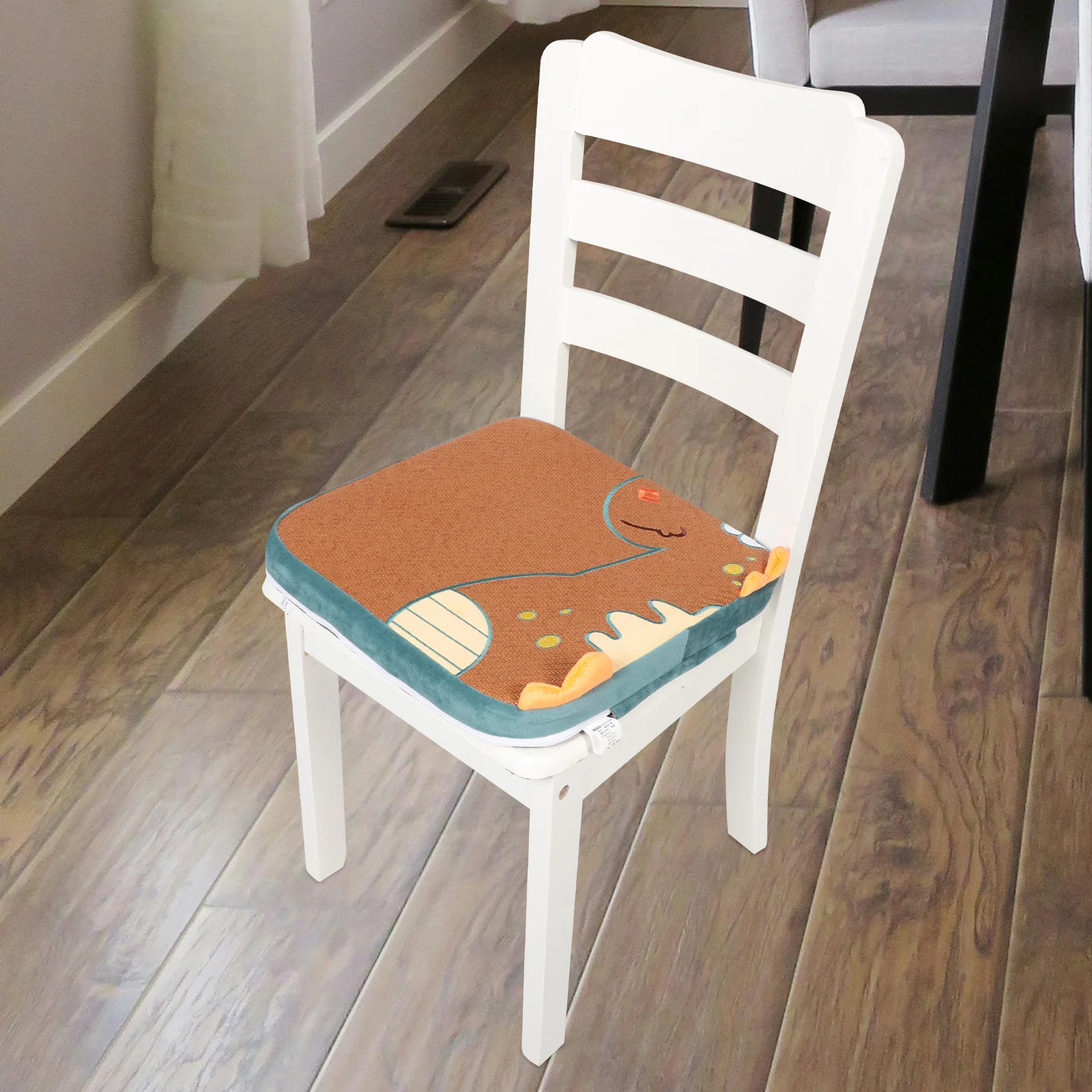 Almofada de reforço infantil, 15cm de altura, aumento respirável, almofada de assento de desenho animado para mesa de jantar, cadeira de criança, antiderrapante