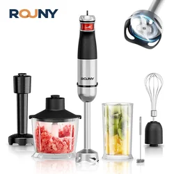 Electric Hand Held Stick Blender 6-in-1 Multi-Purpose Immersion Hand Blender,Stainless Steel Blades,Home & Kitchen, 1500W MAX