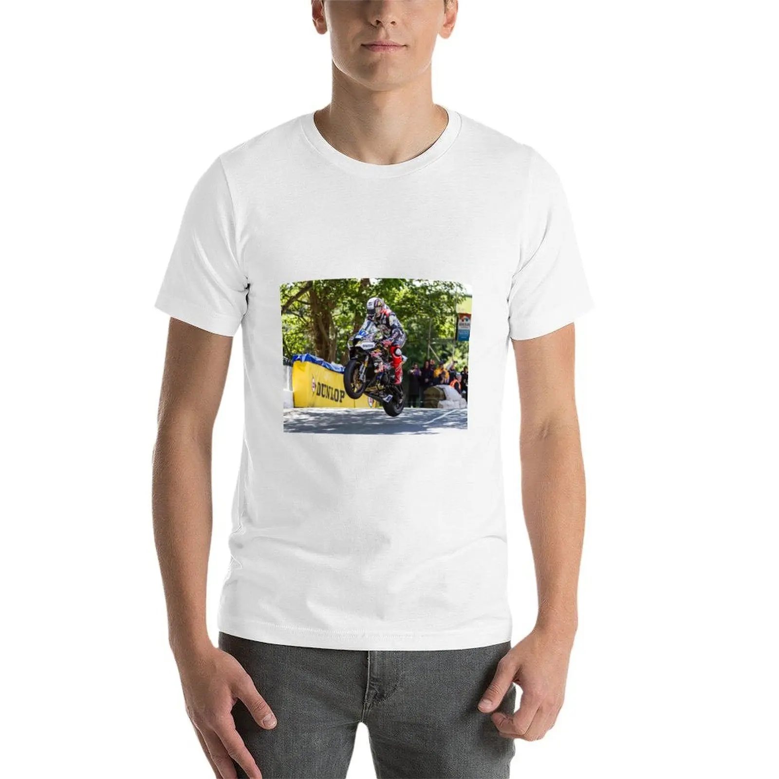 بيتر هيكمان جزيرة مان TT 2019 Supersport سباق تي شيرت تي شيرت شخصية مضحك تي شيرت القطن تي شيرت #4