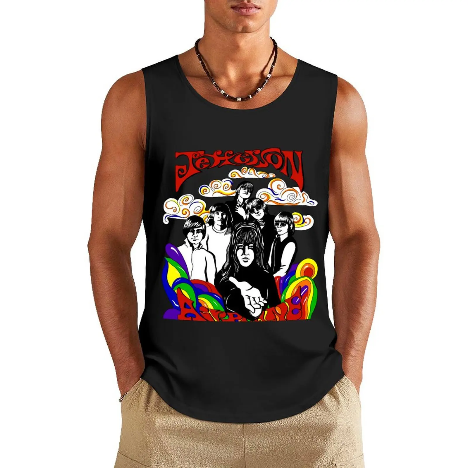 Jefferson Airplane Tank Top sleeveless t-shirts for men Men's vest Vests