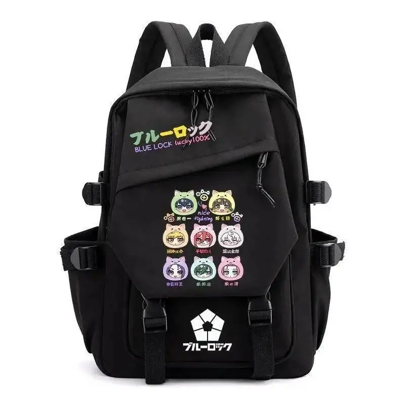 

Anime Game Black Green Pink White Blue Lock Student Teens School Bags Large Capacity Mochilas Backpacks For