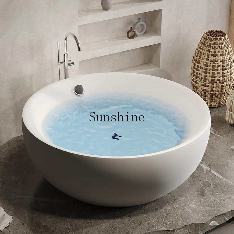 

Round independent bathtub integrated seamless hotel B & B home acrylic