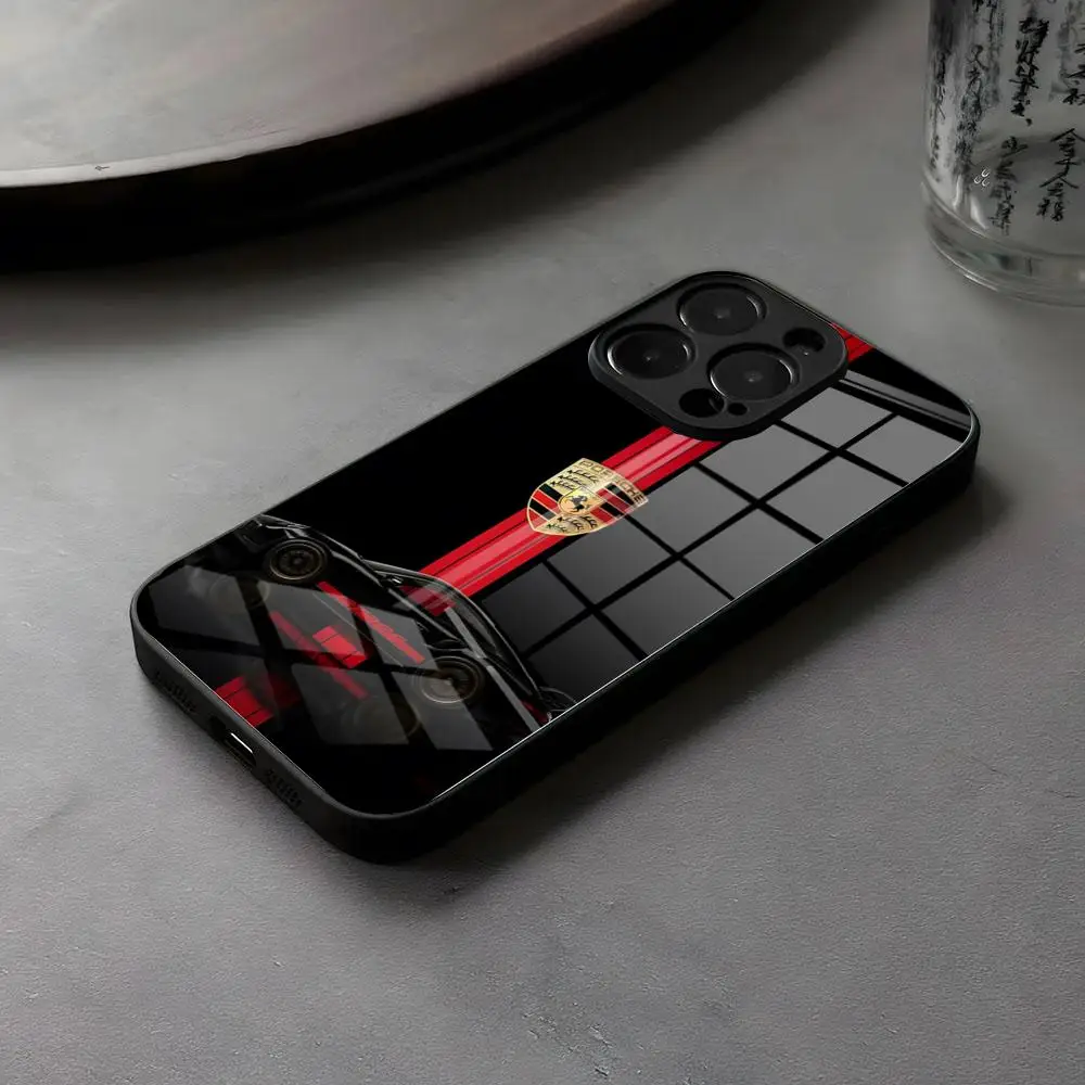 Чехол для телефона G-GT3 P-PorscheES 9-911 из стекла для iPhone 17 16 15 14 Pro Max 13 12 Mini 11 X XS XR 8 Plus, для Samsung S 25 24 23 22