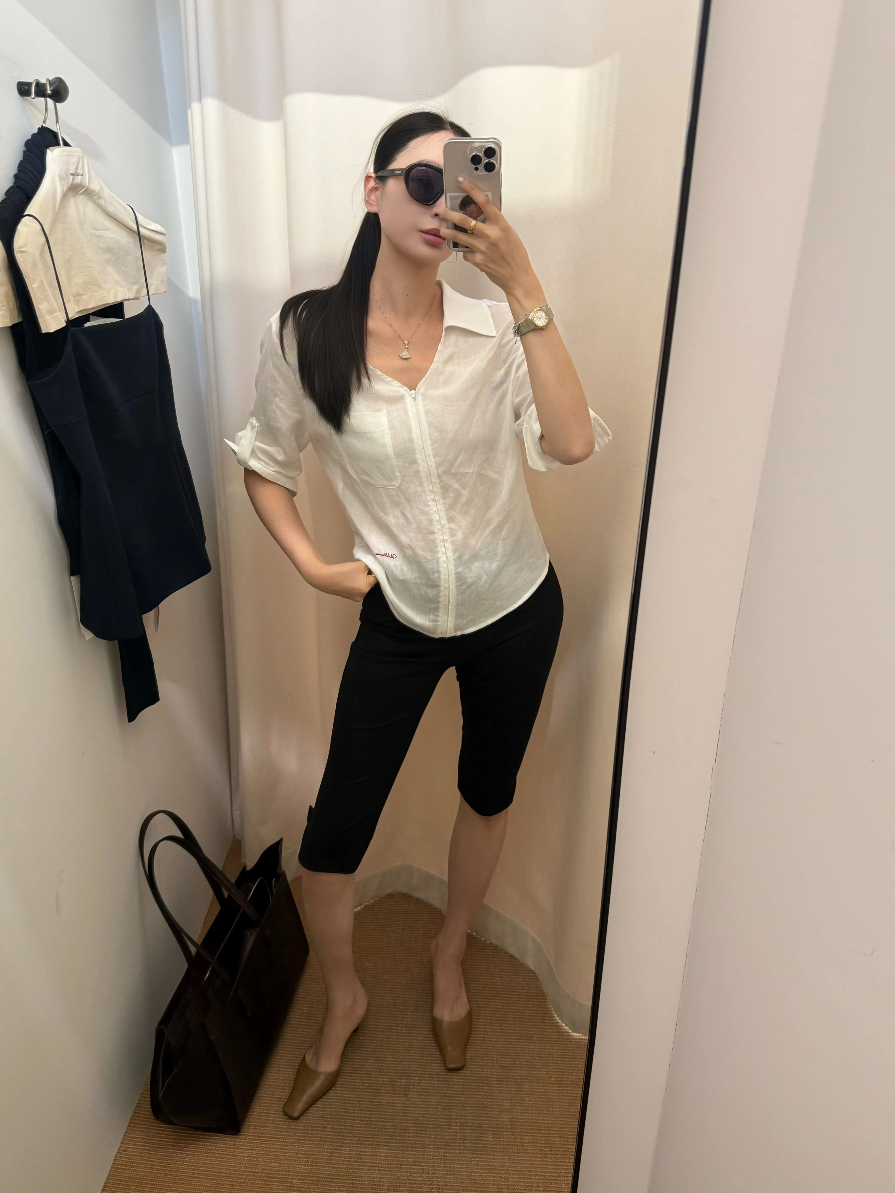 Modern Slim Fit Capri Pants Women's Base Layer Elastic Split Mid-Pants Versatile Comfortable Breathable Casual Trousers