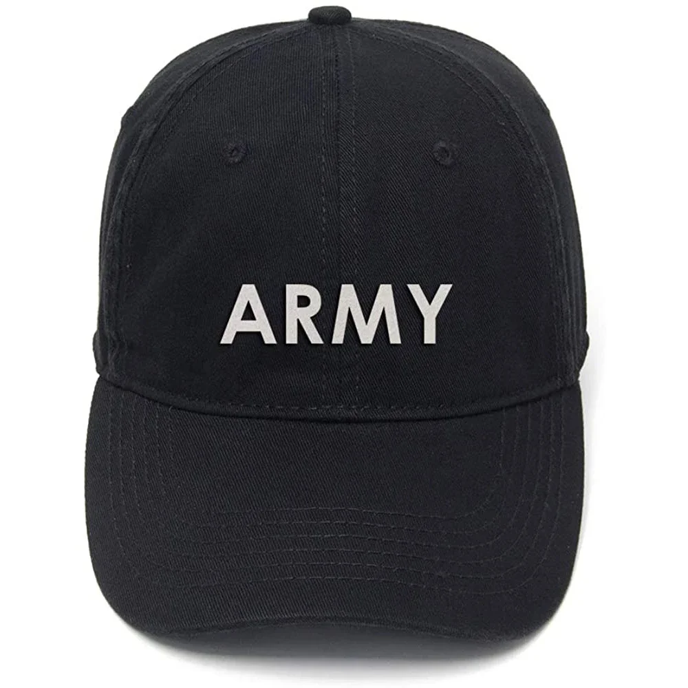 

Lyprerazy Army Vintage Washed Cotton Adjustable Men Women Unisex Hip Hop Cool Flock Printing Baseball Cap