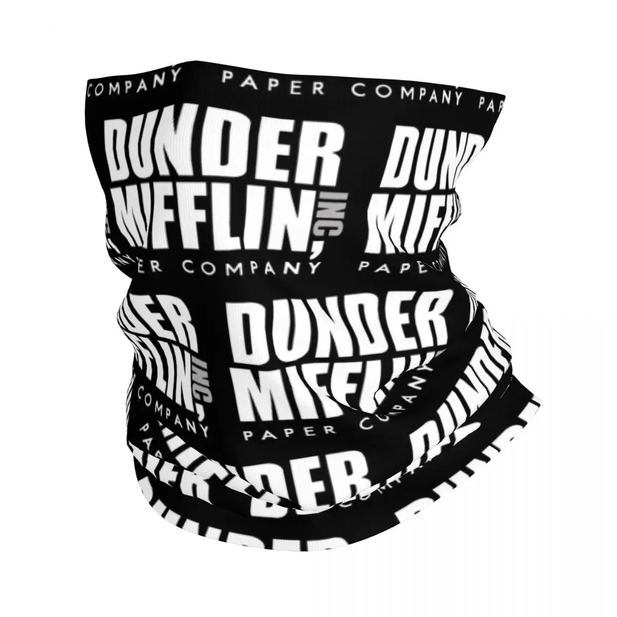 The Office TV Show Dunder Mifflin Paper Company Bandana Winter Neck Warmer Windproof Wrap Face Scarf for Hiking Gaiter Headband