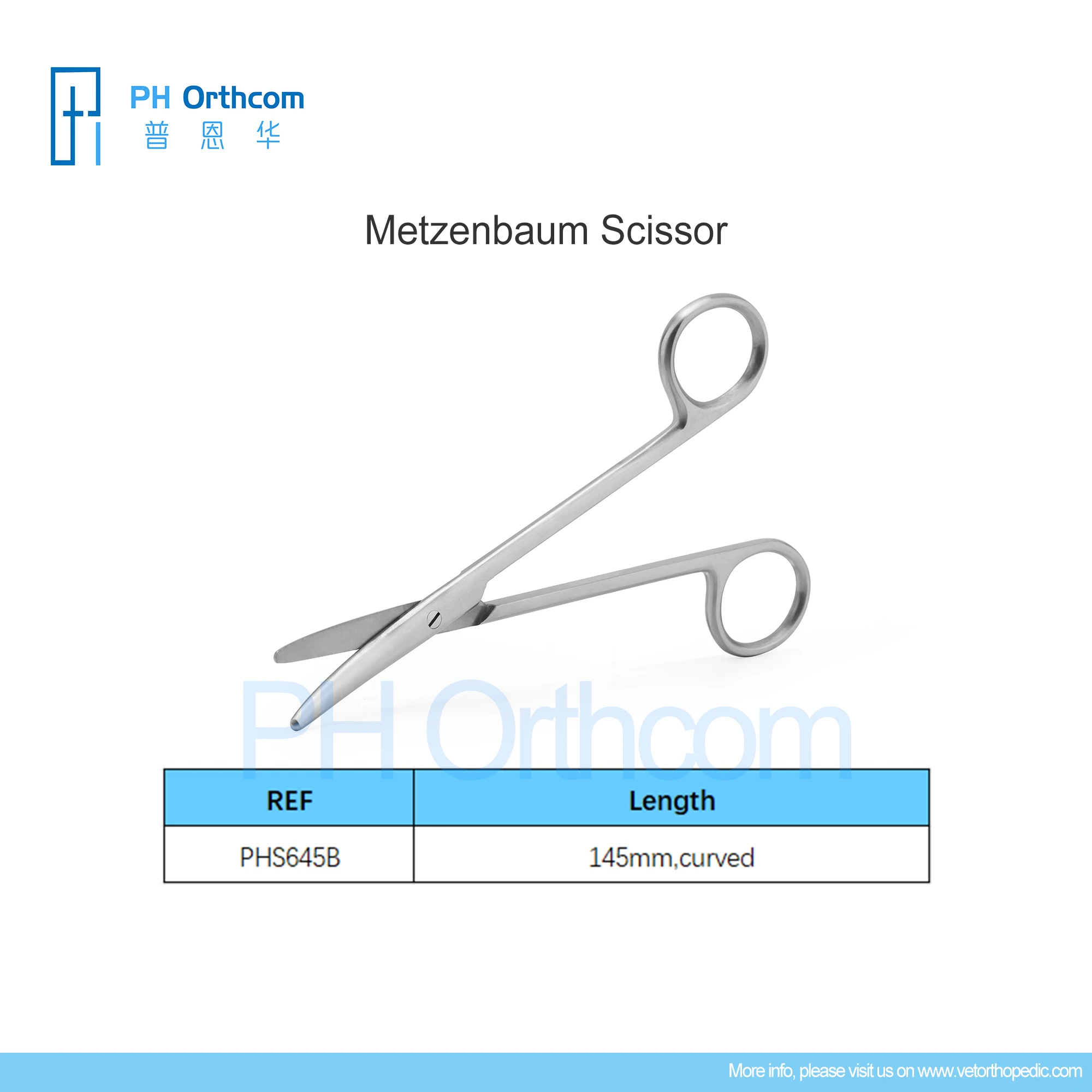 

Veterinaria Metzenbaum Scissor 145mm Straight Curve Equipment Mascotas Pet Orthopedic Surgery Instruments Medical Supplies