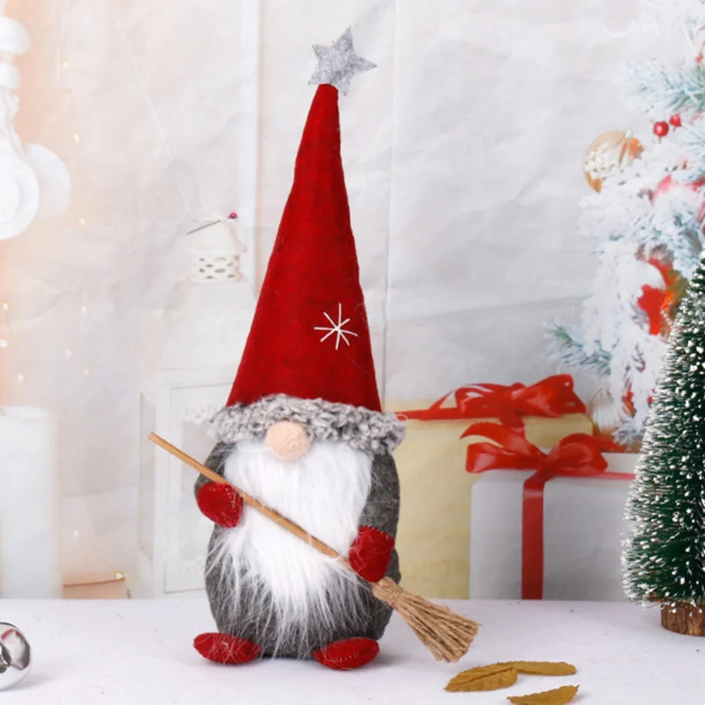 Christmas Gnome Sweeping Gnome Standing Santa Claus Doll Gifts Xmas Merry Christmas Decorations For Home New Year Navidad 2024