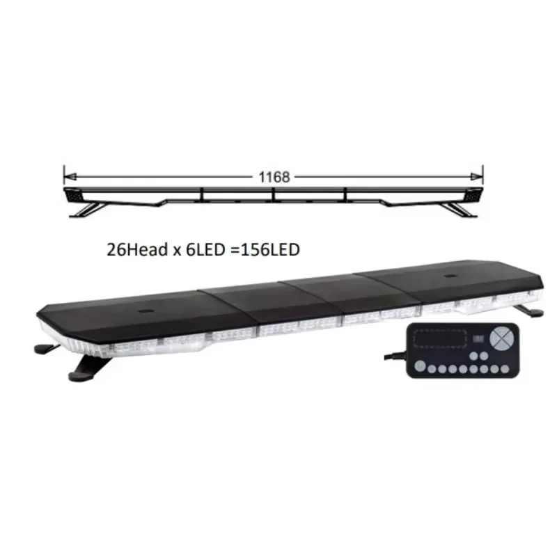 1200 Mm Waterproof Full Size Roof Mount Emergency LED Light Bar Ambulance Truck Warning Light Bar