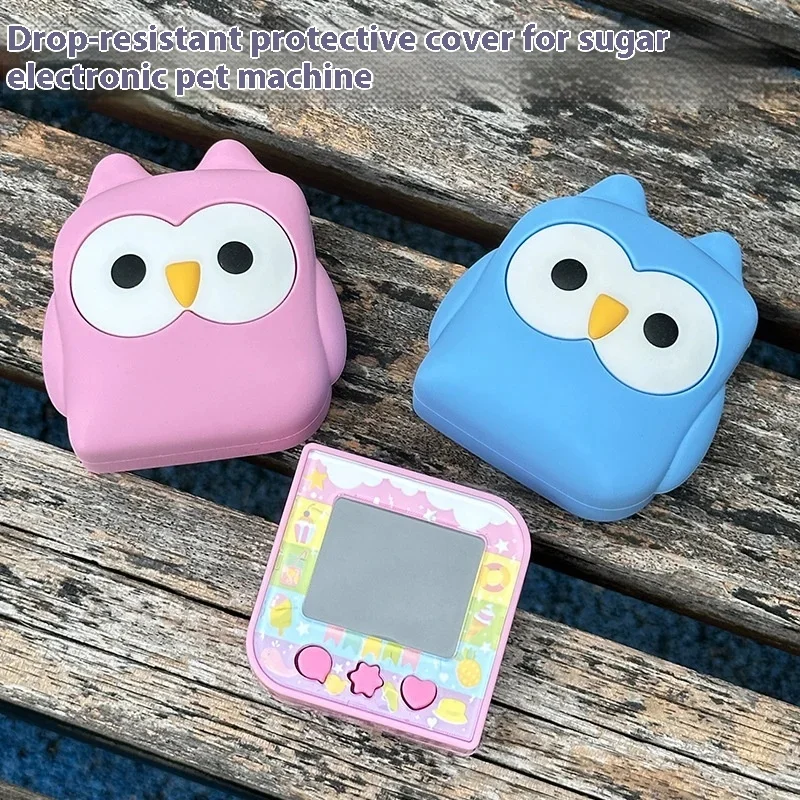 Tamagotchi Sugar Cube Electronic Pet Machine Game Console English Version Children Pet Development Silicone Protective Cover Toy