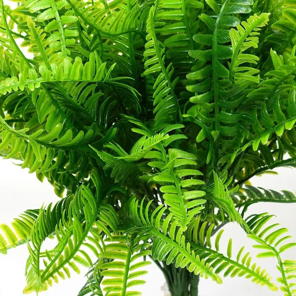 Imagem -04 - Plantas Artificiais para ao ar Livre Fake Boston Fern Flores uv 12 Pacotes