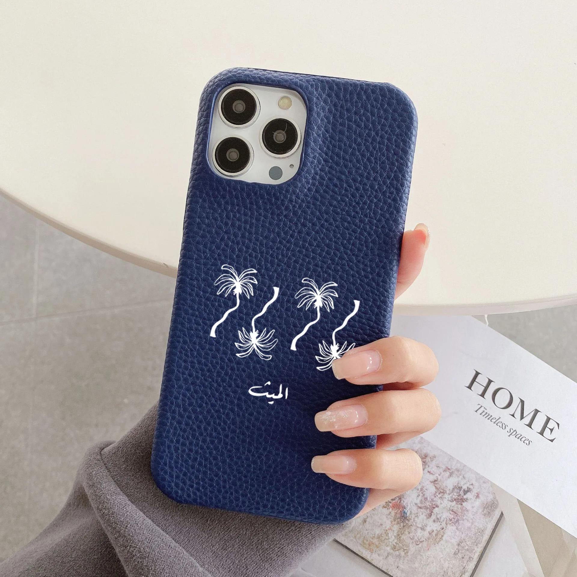 Personalised Initial letter Pebble Grain Leather Phone Cases for iphone 11 12 14 13 15 Pro Max XS XR 14Plus Luxury kafr Covers