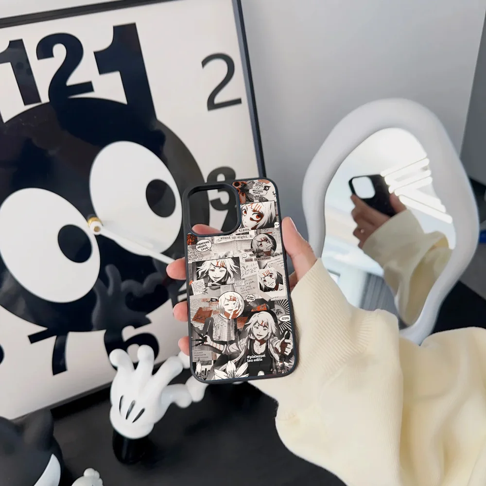 Juzo Suzuya Tokyo Ghouls Phone Case For IPhone 11 12 13 14 15 16 Plus Pro Max Mirror Acrylic PC TPU Cover