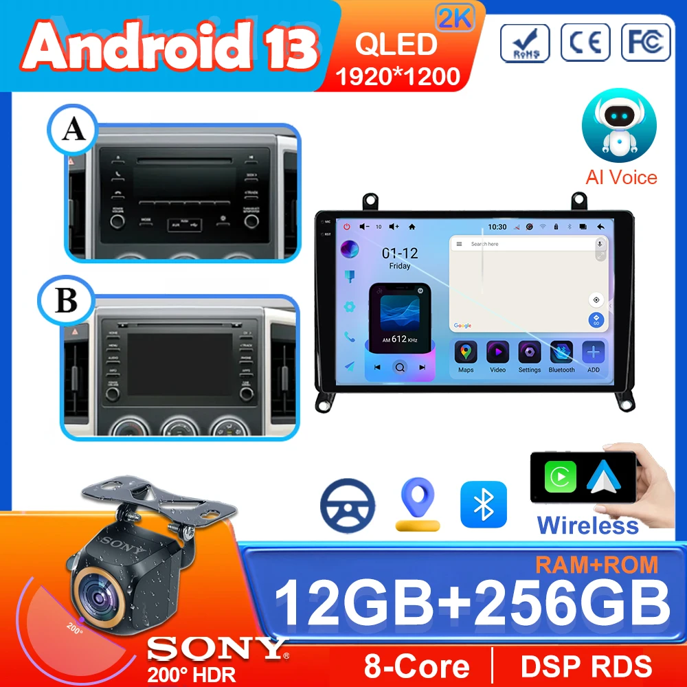 

Car Radio For Toyota Hiace H300 VI 6 GranAce I 1 2019 - 2022 Multimedia Video Player Navigation GPS Android No 2din 2 din dvd