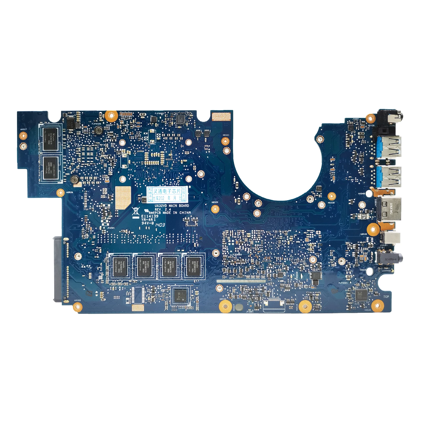 UX32VD Mainboard For ASUS Zenbook BX32VD UX32A UX32V UX32 Laptop Motherboard CPU I3 I5 I7 3th Gen 2GB RAM 24G SSD GT620M