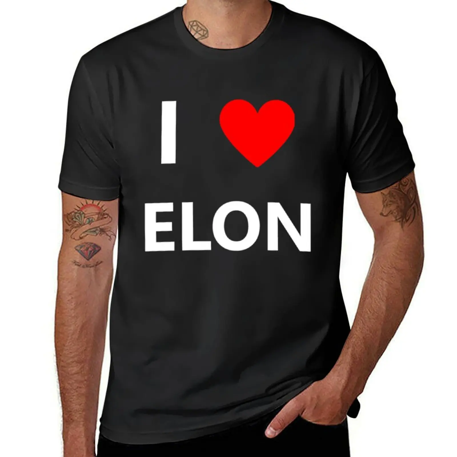 

I Heart Love Elon Musk Fan Space Gift T-Shirt tops sweat plus size tops boys whites oversized t shirt men