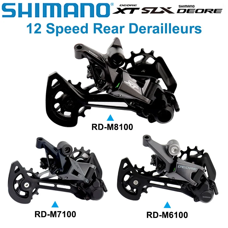 Задний переключатель передач SHIMANO DEORE SLX XT RD M6100 M7100 M7120 M8100 M8120, горный велосипед, 12 Скоростей, 24 скорости, задние переключатели